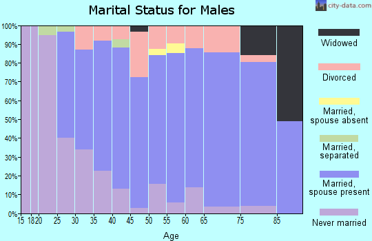 Zip code 44273 marital status for males