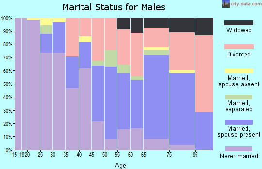 Zip code 44320 marital status for males