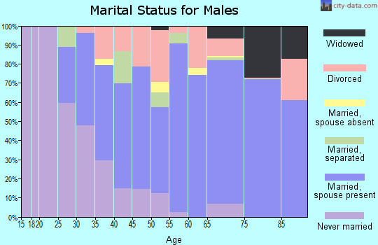 Zip code 44444 marital status for males