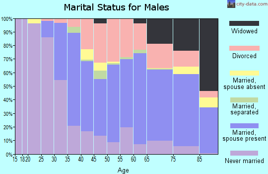 Zip code 44446 marital status for males