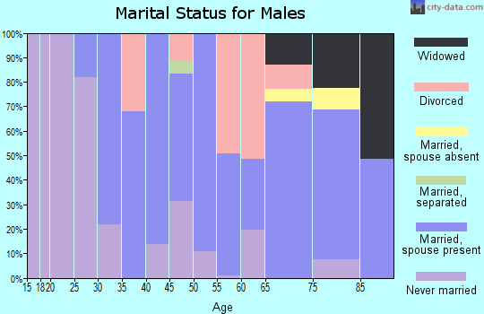 Zip code 44452 marital status for males
