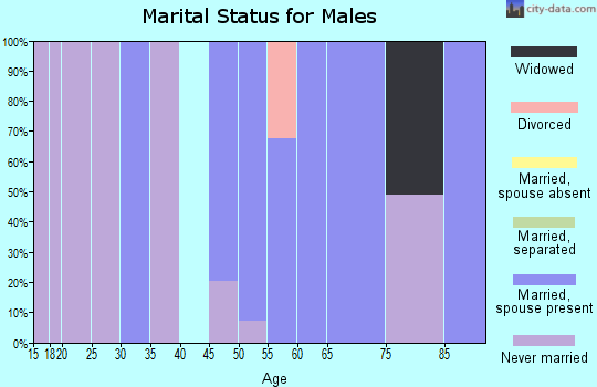 Zip code 44454 marital status for males