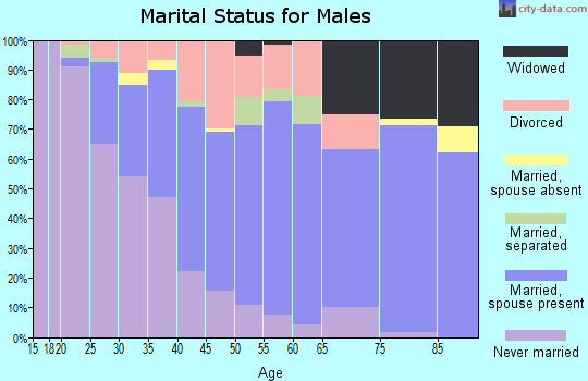 Zip code 44471 marital status for males