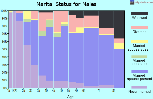 Zip code 44484 marital status for males