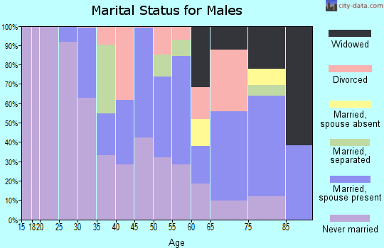 Zip code 44504 marital status for males