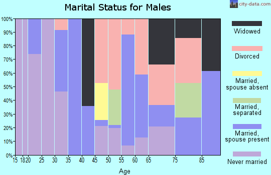 Zip code 44506 marital status for males