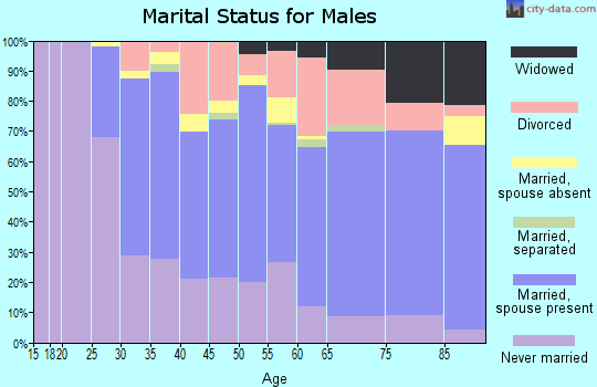 Zip code 44511 marital status for males