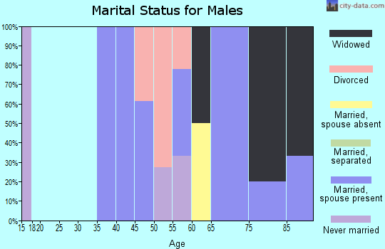 Zip code 44640 marital status for males