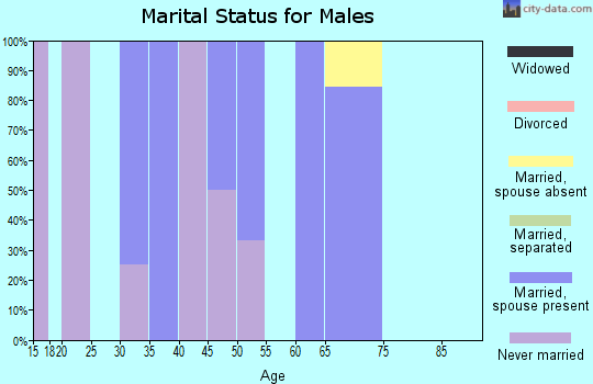 Zip code 44659 marital status for males