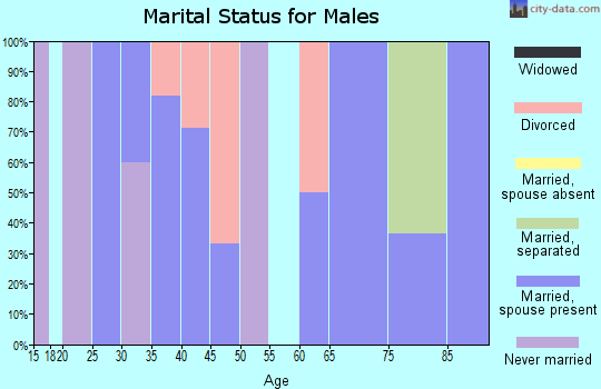Zip code 44661 marital status for males