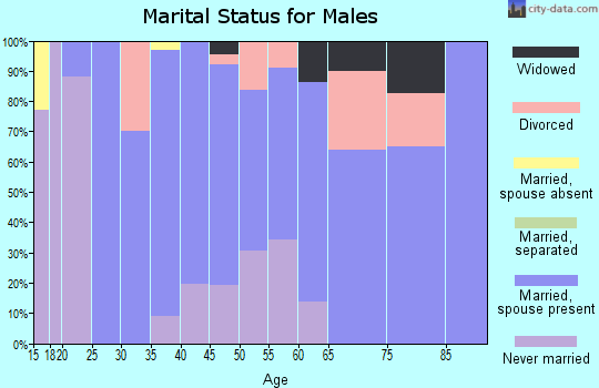 Zip code 44666 marital status for males