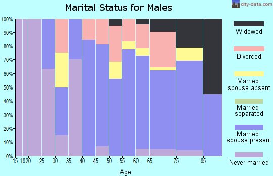 Zip code 44672 marital status for males