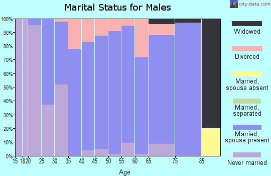 Zip code 44676 marital status for males