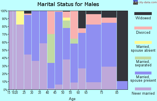 Zip code 44688 marital status for males