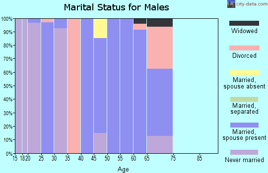Zip code 44689 marital status for males