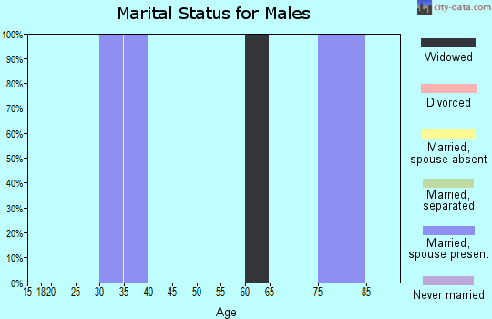 Zip code 44693 marital status for males