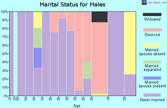 Zip code 44702 marital status for males