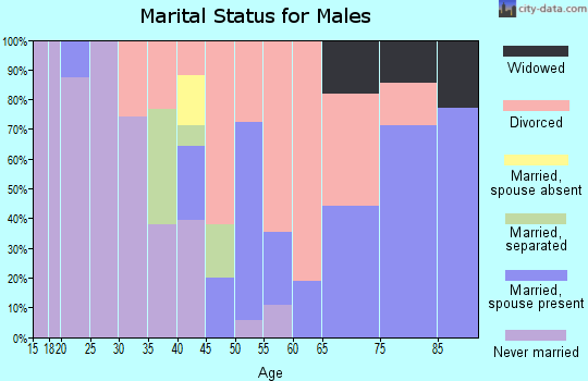 Zip code 44704 marital status for males