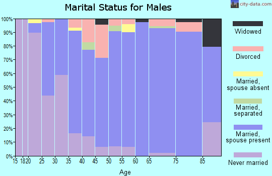Zip code 44721 marital status for males