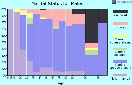 Zip code 44730 marital status for males