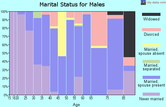 Zip code 44846 marital status for males