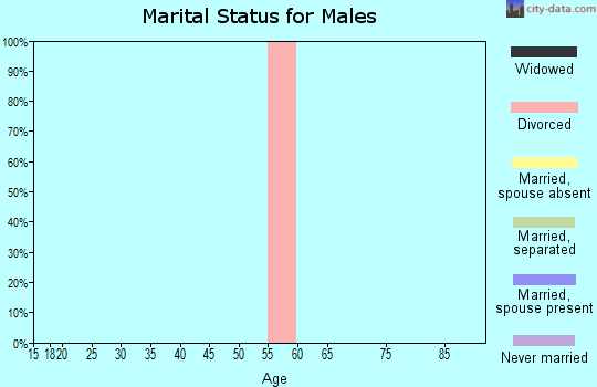 Zip code 44850 marital status for males