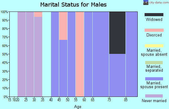 Zip code 44856 marital status for males
