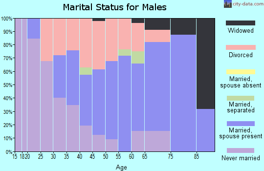 Zip code 45101 marital status for males