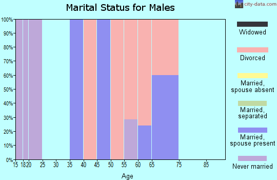 Zip code 45111 marital status for males