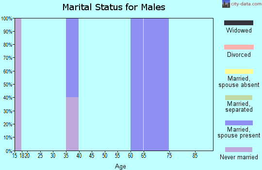 Zip code 45112 marital status for males