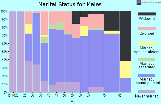 Zip code 45121 marital status for males