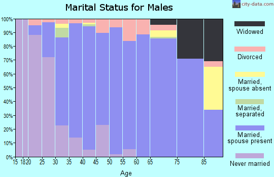 Zip code 45152 marital status for males