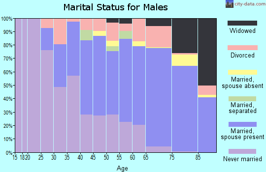 Zip code 45213 marital status for males