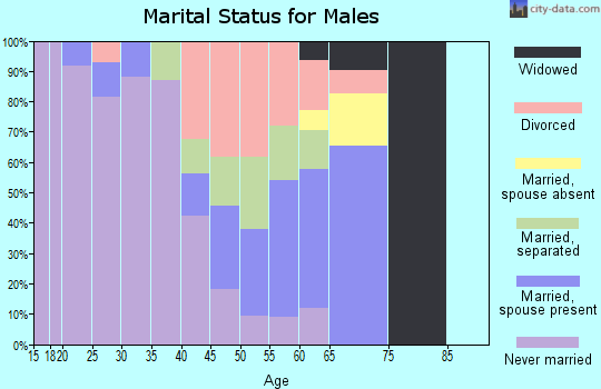 Zip code 45232 marital status for males