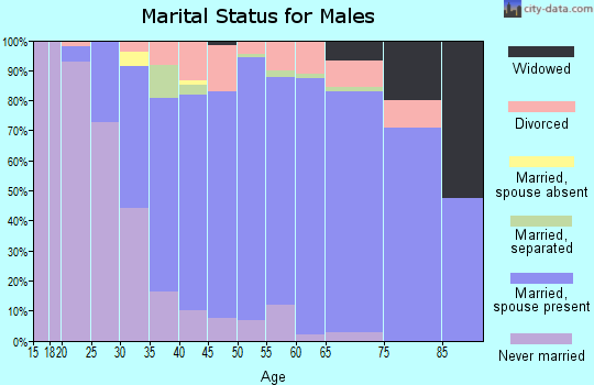 Zip code 45247 marital status for males