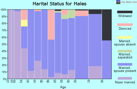 Zip code 45314 marital status for males