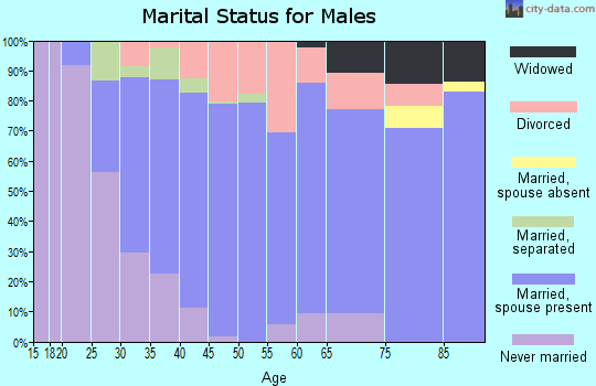 Zip code 45322 marital status for males