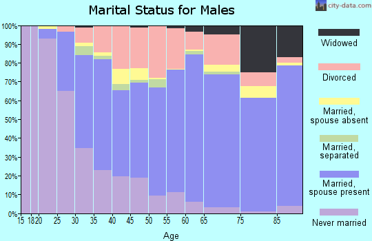 Zip code 45324 marital status for males