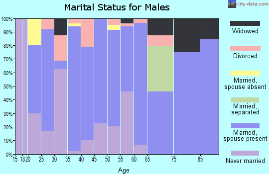 Zip code 45326 marital status for males