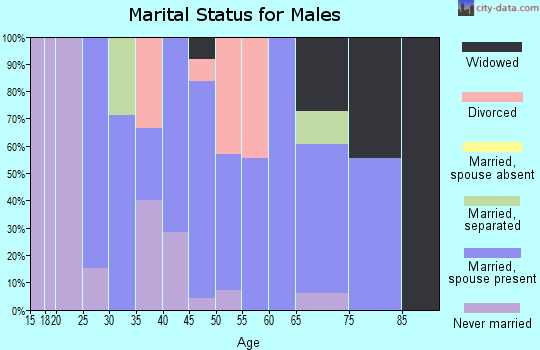 Zip code 45330 marital status for males
