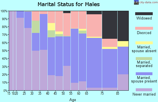 Zip code 45426 marital status for males