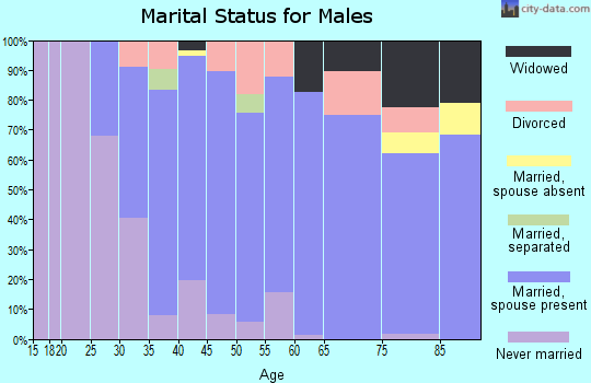 Zip code 45430 marital status for males
