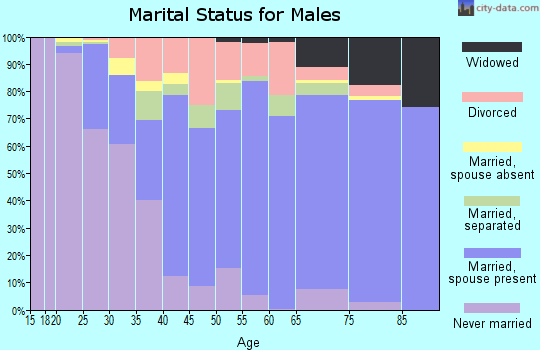 Zip code 45648 marital status for males