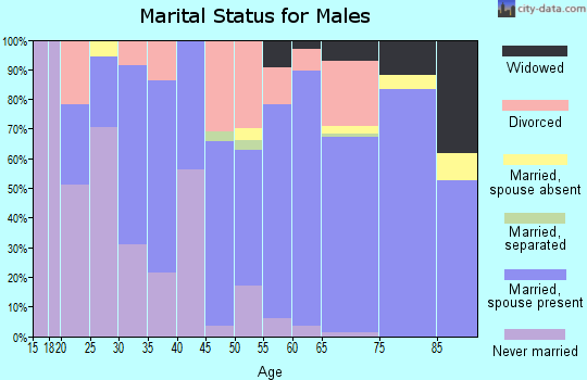 Zip code 45714 marital status for males