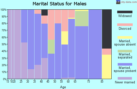 Zip code 46056 marital status for males