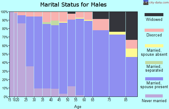 Zip code 46112 marital status for males