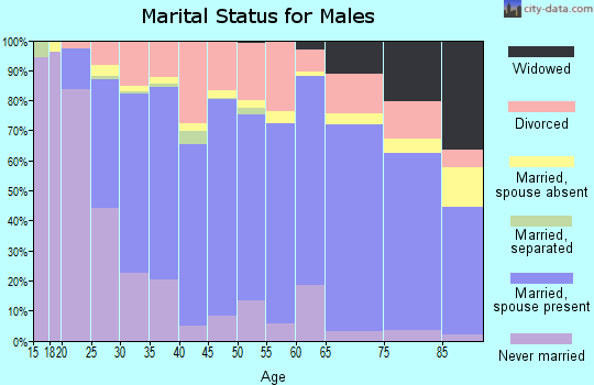 Zip code 46131 marital status for males