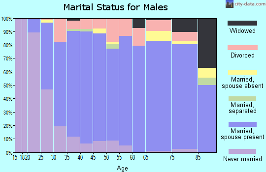 Zip code 46236 marital status for males