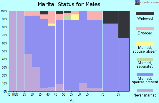 Zip code 46259 marital status for males