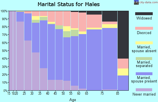 Zip code 46514 marital status for males